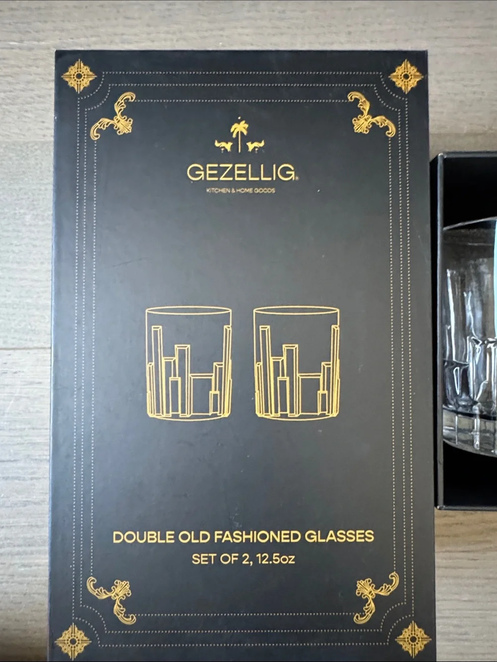 Gezellig Luxury Gift and Home Clear Double Old Fashioned Glasses - Set of 2